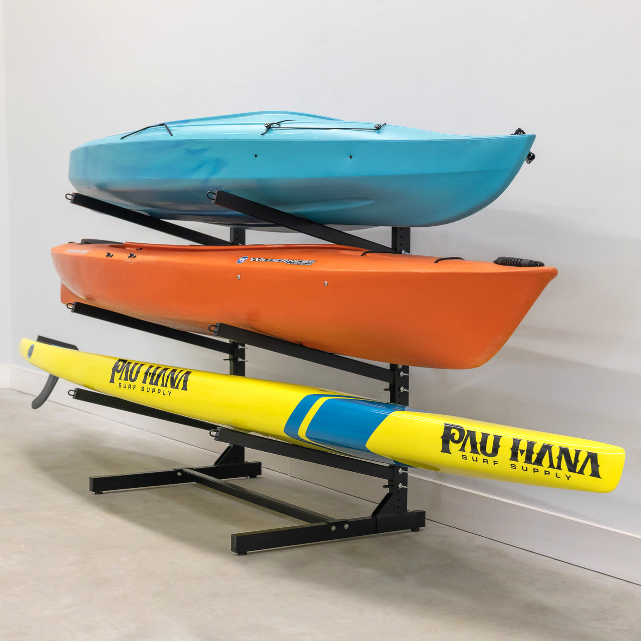 G-Watersport 3 Kayak & Canoe Rack | 3 Levels | Black