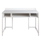 Tumata 47'' Wide Metal Wood Computer Desk with Open Shelves