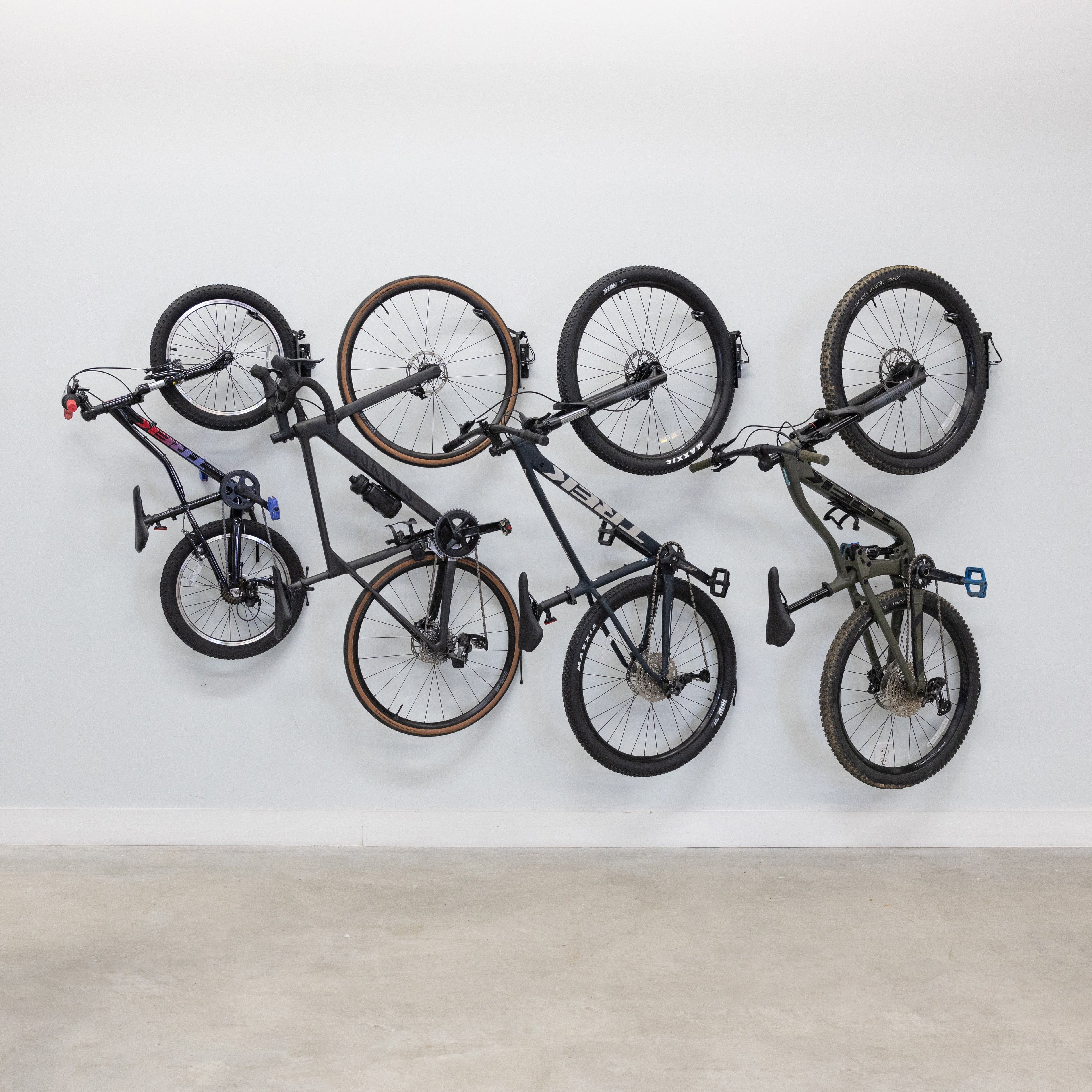 Swivel Mount Bike Storage Rack | 2 Bike Garage Wall Hooks