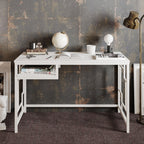 Victory 47'' Wide Metal Engineered Wood Computer Desk with Shelf