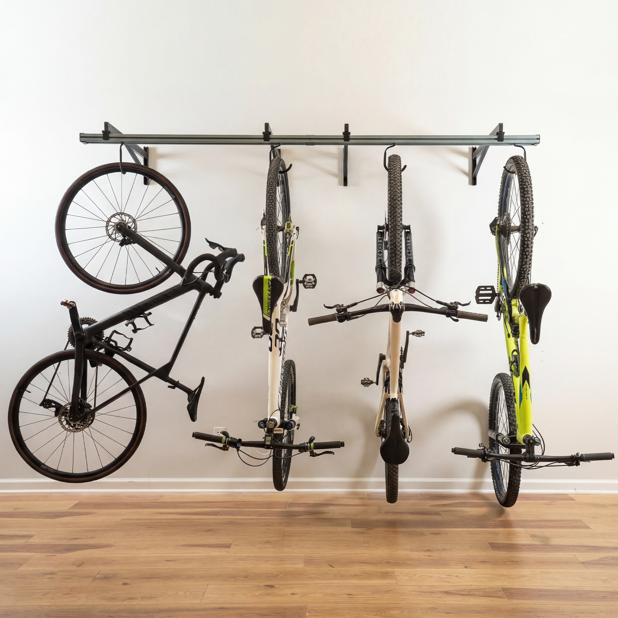 CycleSlide | Wall Mounted Bike Rack | 1 - 8 Bikes