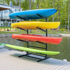 G-Watersport 4 Freestanding Kayak & Paddleboard Rack | Holds 4 Kayaks | Black