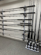 Made in the USA Premium Fishing Rod Racks | Wall or Ceiling or Boat Mounted