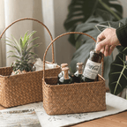 Rectangular Woven Carry Basket Organizer