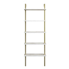 Piante 68 inches Tall Metal Manufactured Wood Accent Ladder Bookcase