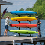 G-Watersport 4 Freestanding Kayak & Paddleboard Rack | Holds 4 Kayaks | Black