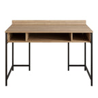 Tumata 47'' Wide Metal Wood Computer Desk with Open Shelves