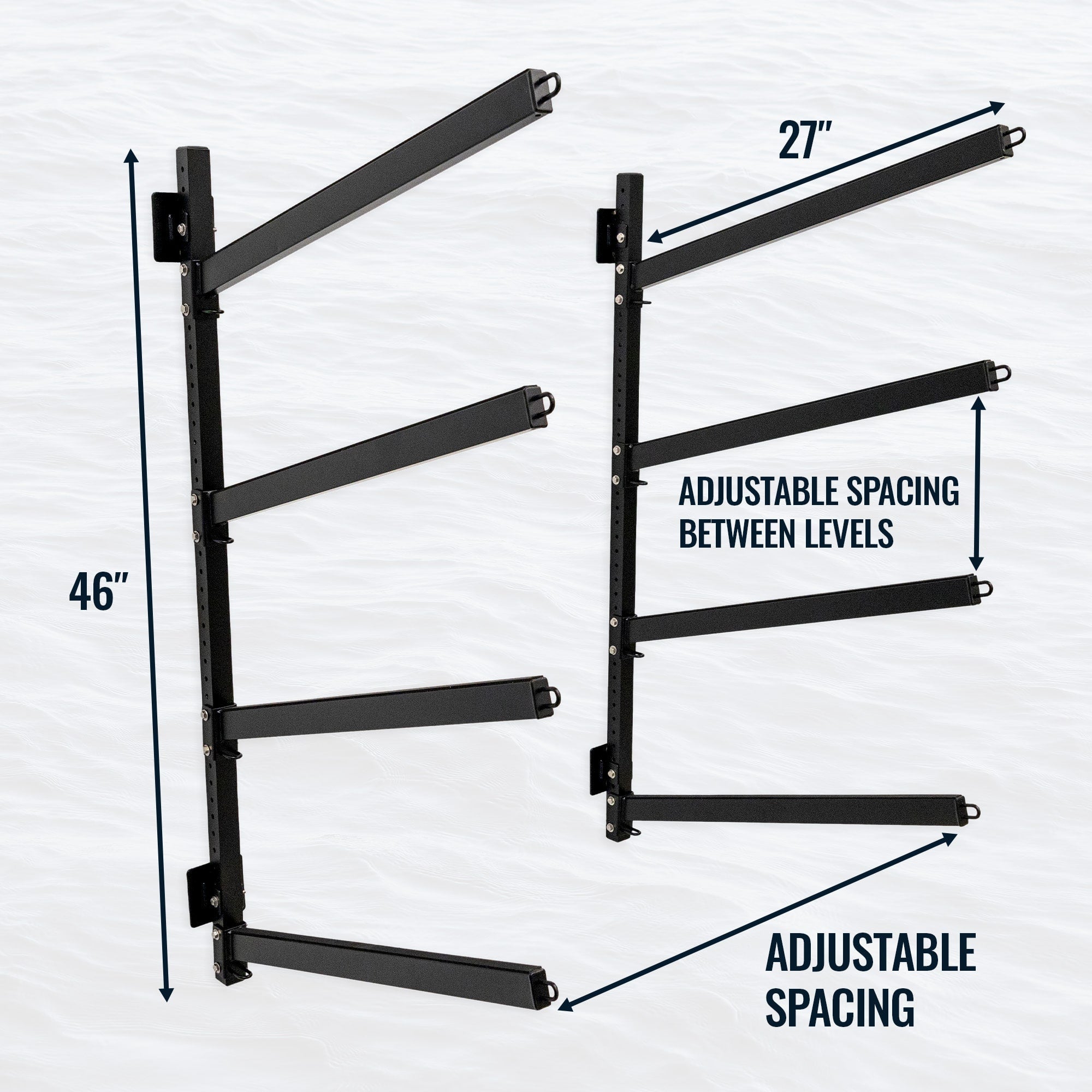 Shenandoah Kayak Rack | Outdoor Adjustable Storage | 4 Levels