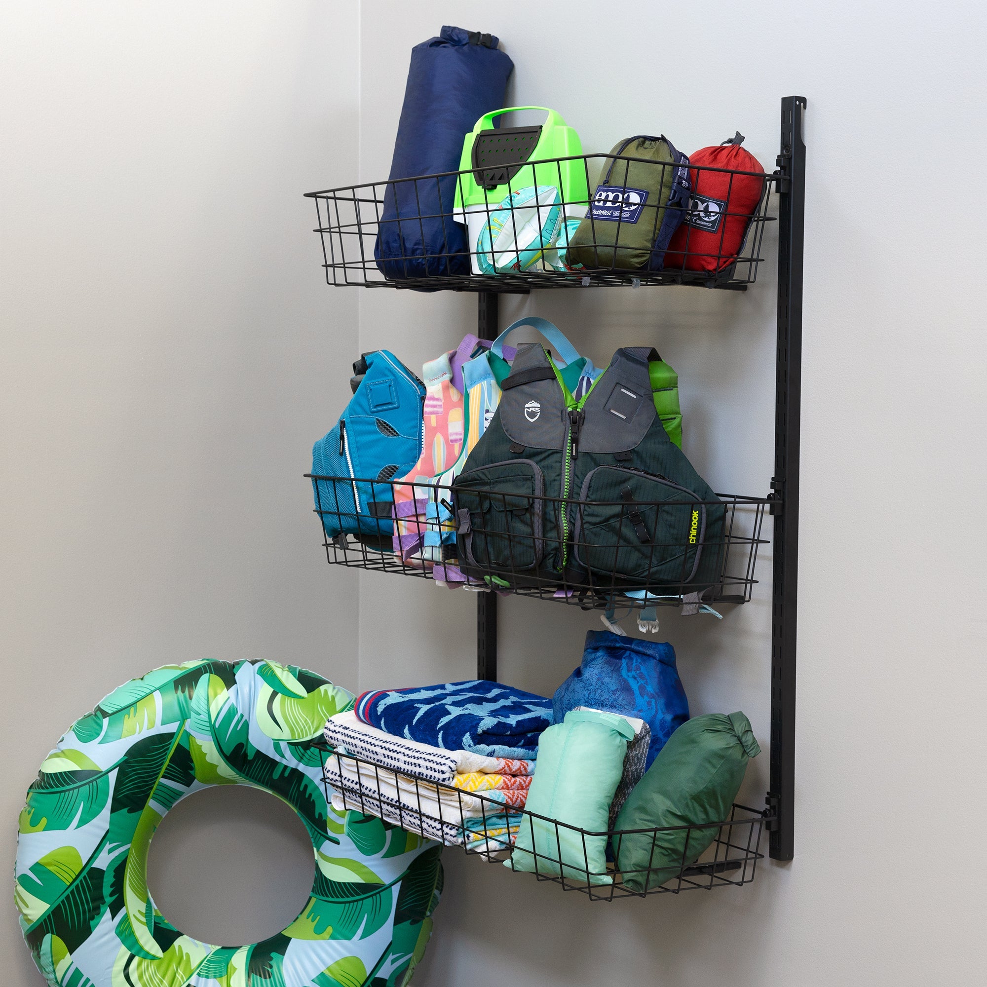 3 Basket Storage Rack | G-Basket | Holds 120 lbs
