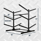 Freestanding 6-Level Double-Sided Kayak & Paddleboard Storage Rack – Black