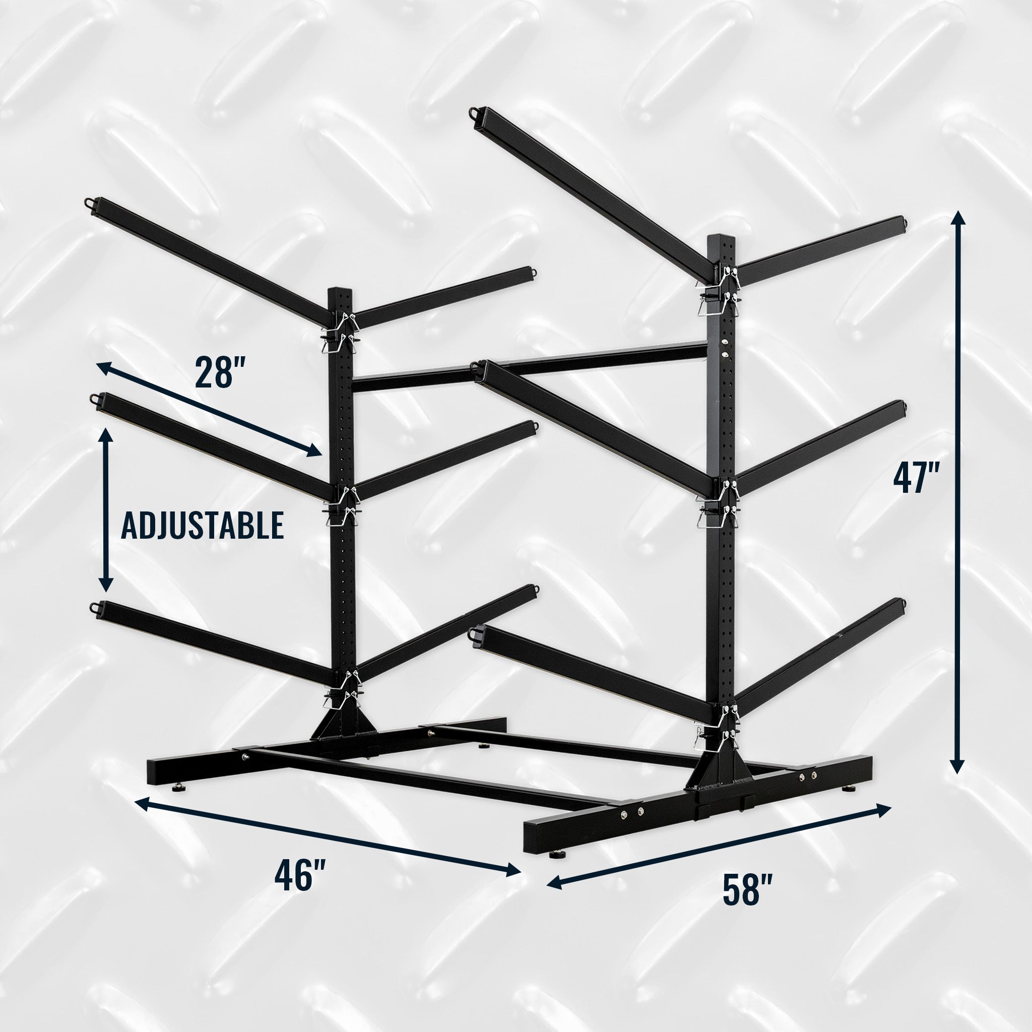 Freestanding 6-Level Double-Sided Kayak & Paddleboard Storage Rack – Black