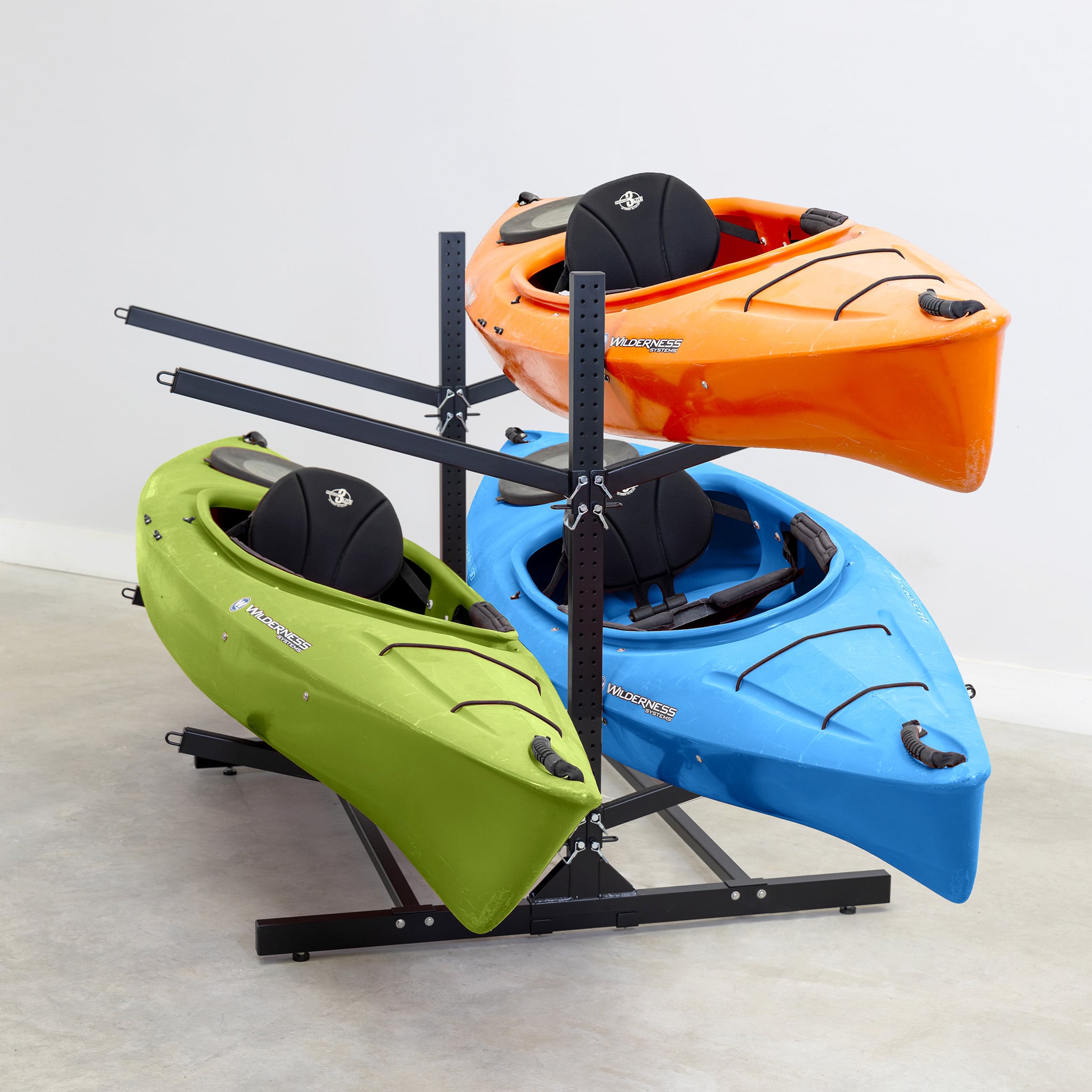 G-Watersport 4 Kayak & Canoe Rack | 4 Levels | Double-Sided | Black