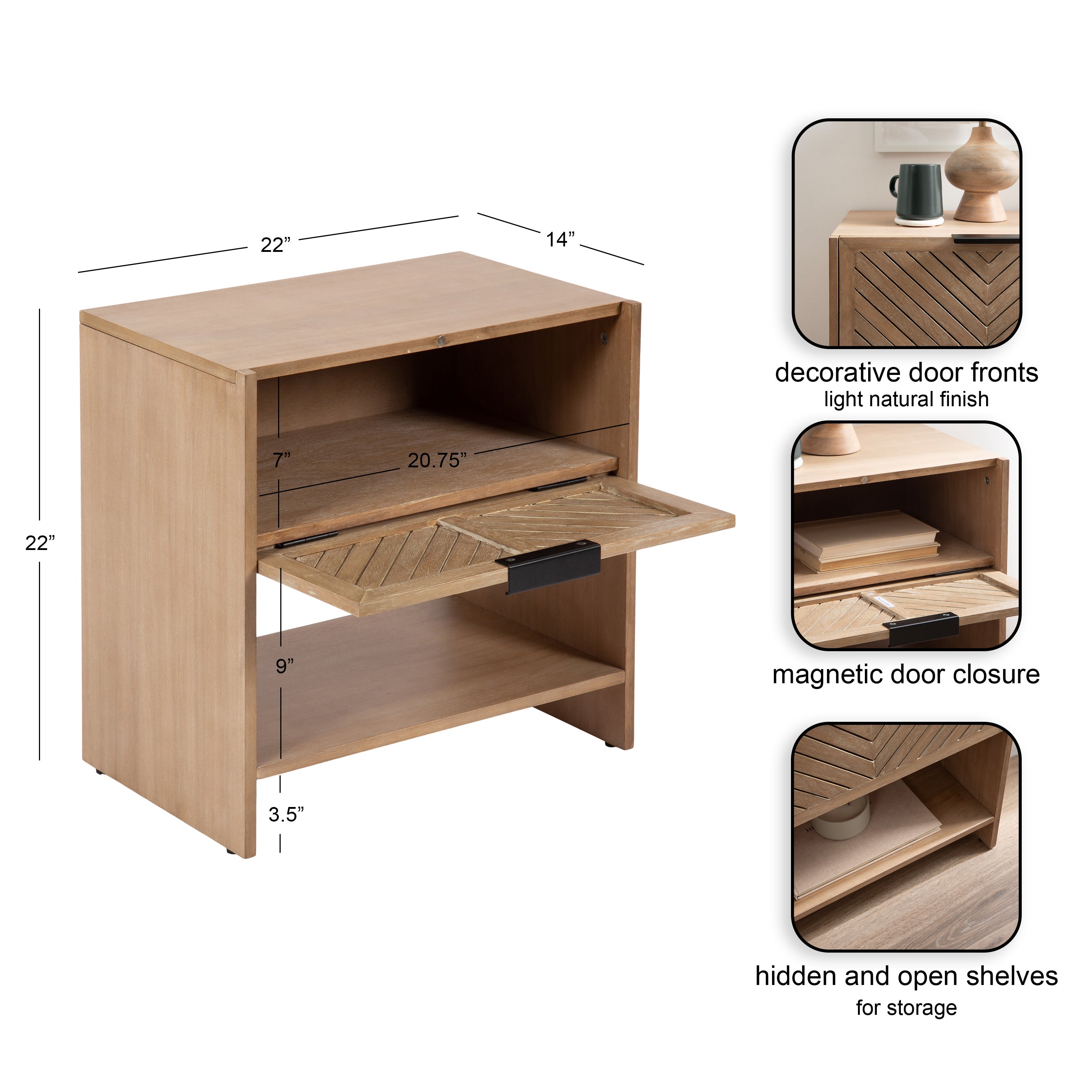 Mezzeta Wood Side Table