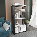 Valero 47" Tall Metal Wood Bookcase